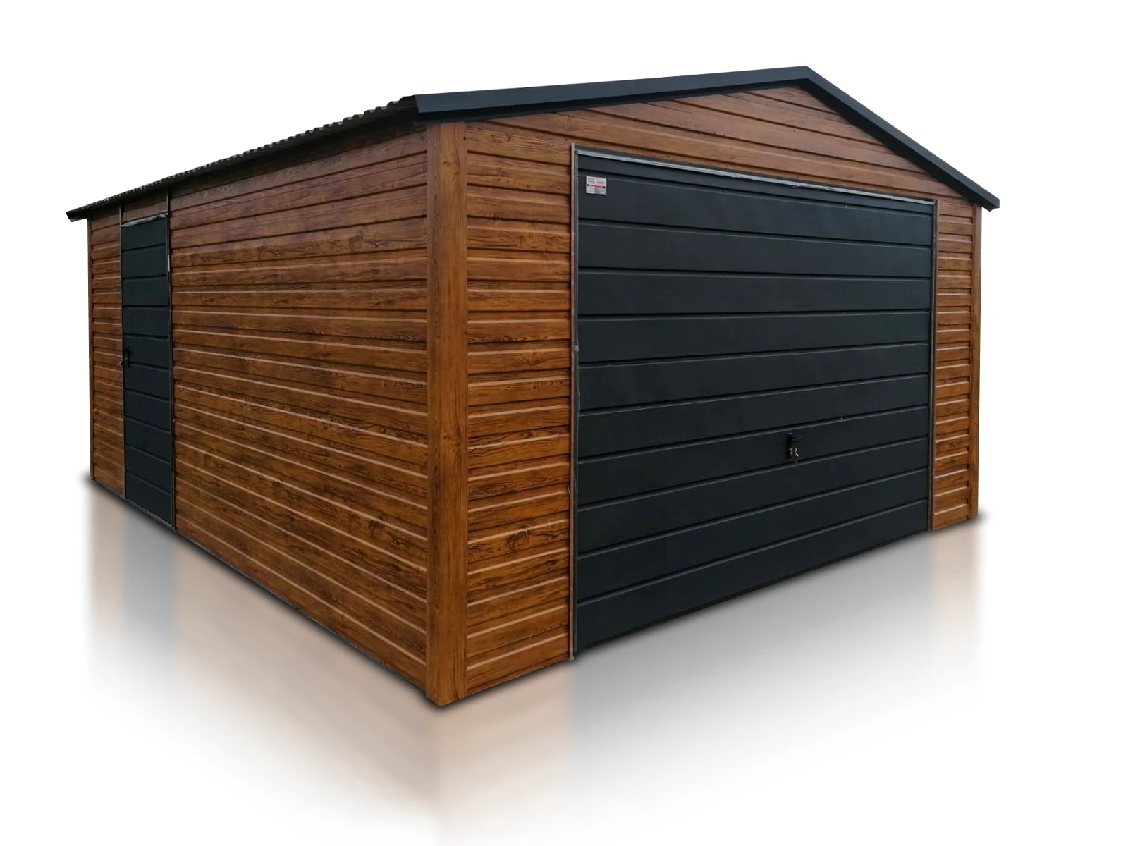 Garáž pre jedno auto 4x5 m - drevo dekór