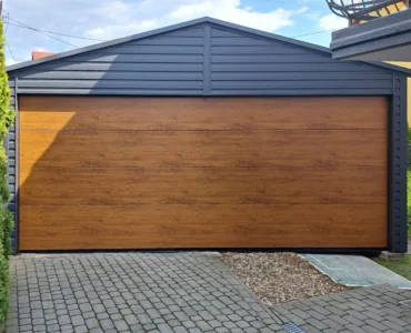 Garáž pre jedno auto 5.9x5 m Sedlová strecha Grafit
