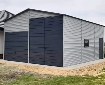 Plechová hala 6x8 m Sedlová strecha Hliník