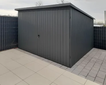 Garáž pre jedno auto 3 x 3 m Pultová strecha Grafit