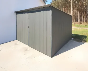 Garáž pre jedno auto 3x3 m Pultová strecha Grafit