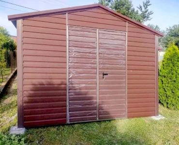 Domček na náradie 3.4x6 m Sedlová strecha Tmavohnedá
