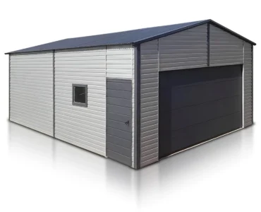 Plechová hala 6x8.5 m Sedlová strecha Hliník