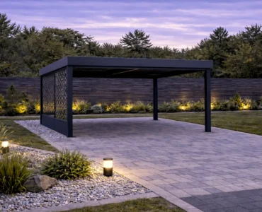 Carport Ažúrové panely – Garážové státie 3×3 m