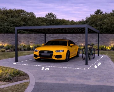 Carport 3×6 Hliníkový prístrešok pre auto
