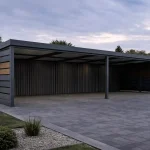 Carport 12×5 z tłem