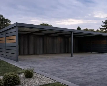 Carport 12×5 Hliníkový prístrešok pre auto
