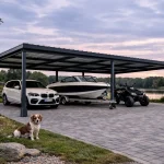 carport 10×5 z autami