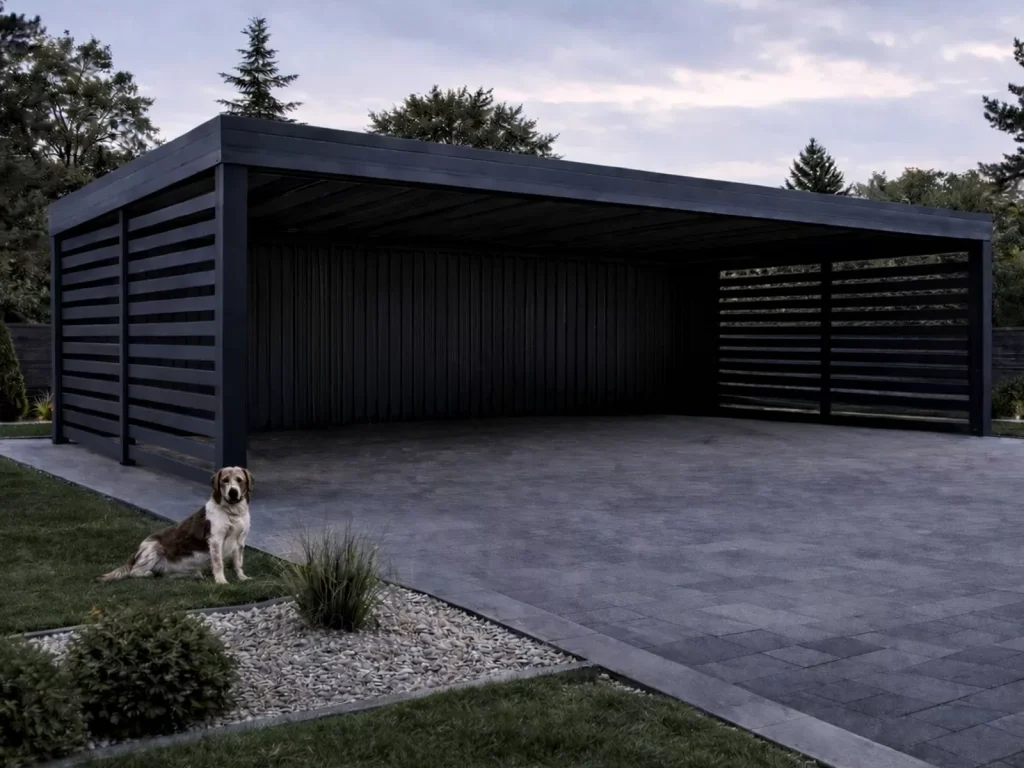 carport 7×5 z tłem