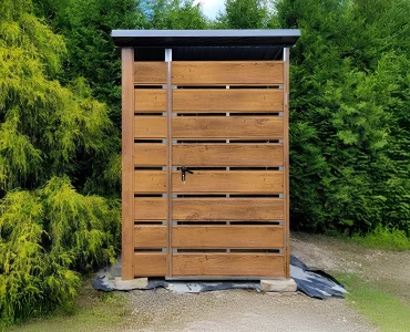Prístrešok na odpadky 1,5x1,5 m, drevodekor