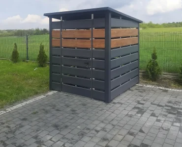 Prístrešok na odpadky 2x2 m, grafit