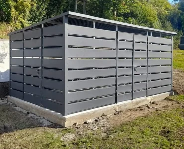 Prístrešok na odpadky 5x3 m, grafit