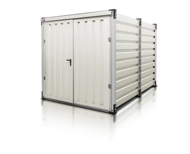 Skladový kontajner 3 m, biela RAL 9002