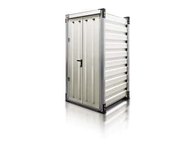 Skladový kontajner 1,38 m, biela RAL 9002