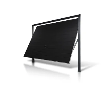 Garážová brána 3,5x2,5 m, výklopná, vodorovné prelisy, panel 17 cm