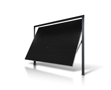 Garážová brána 3,5x2,5 m, výklopná, vodorovné prelisy, panel 10 cm