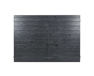 Garážová brána 2x2 m, dvojkrídlová, drevodekor, vodorovné prelisy, panel 17 cm