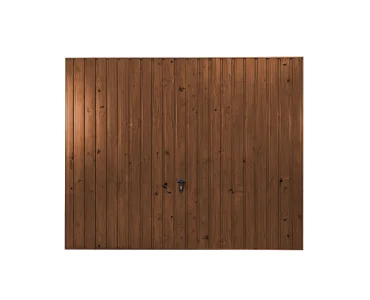 Garážová brána 3,5x2,5 m, výklopná, drevodekor, zvislé prelisy, panel 10 cm