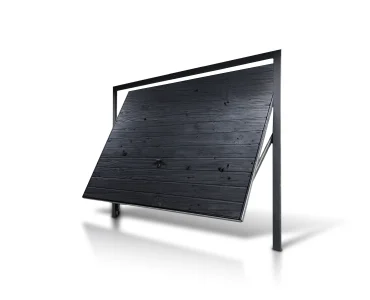 Garážová brána 3x2,5 m, výklopná, drevodekor, vodorovné prelisy, panel 17 cm