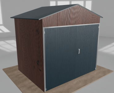 Domček na náradie 2,5x2 m, sedlová strecha, drevodekor