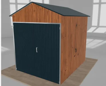 Domček na náradie 2x2,5 m, sedlová strecha, drevodekor