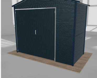 Plechová hala 4x2 m, sedlová strecha, grafit, vysoká